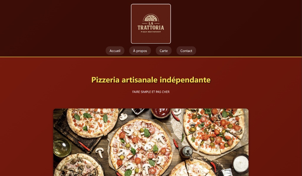 Aperçu du site La Trattoria